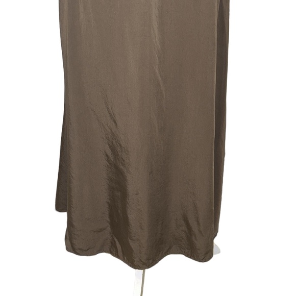 Cuyana Tencel Olive Green Split Front Boho Maxi Skirt - XS - Picture 11 of 15